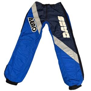 Vintage Aero Dans Race Pants Size 30 BMX Padded Blue Black Made In USA Belted